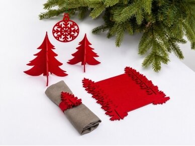 Napkin rings "Christmas tree" red 1
