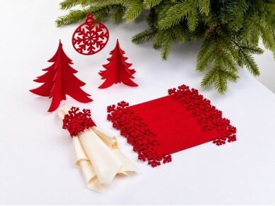 Napkin rings "Snowflake" red 1