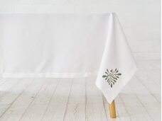 White tablecloth ABETO, embroidered