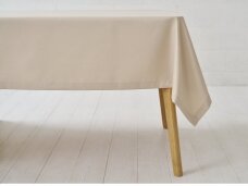 Latte colored tablecloth SATEN
