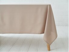 Soft brown colored tablecloth