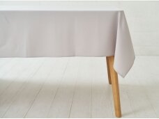 Light grey colored tablecloth