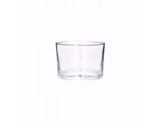 Cylindrical glass bowl h 7.5 cm