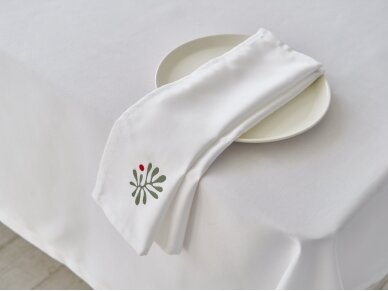 White tablecloth ABETO, embroidered 3