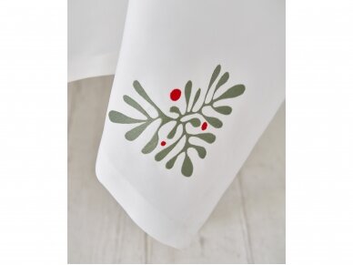 White tablecloth ABETO, embroidered 1