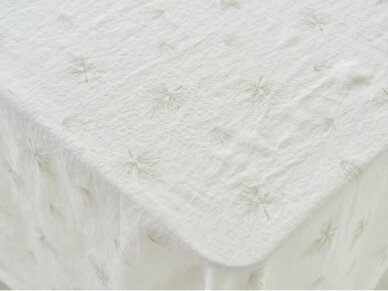 Softened linen tablecloth „Švelnus pūkelis”, white color 1