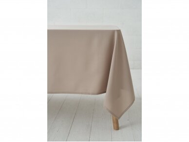Soft brown colored tablecloth 1