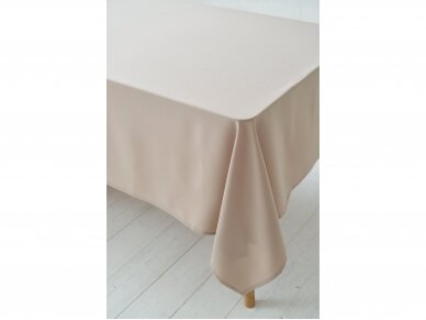 Soft brown colored tablecloth 2