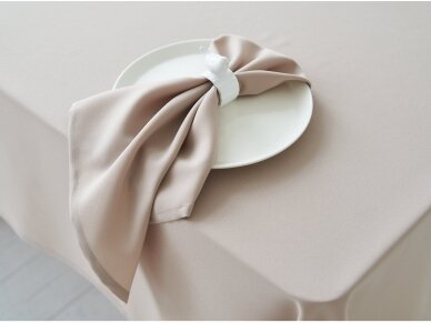 Soft brown colored tablecloth 3