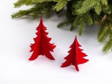 Kalėdiniai stalo papuošimai „Eglutė“ raudona