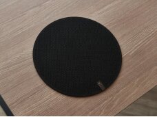 Felt placemat STELLE, round shaped, black colored
