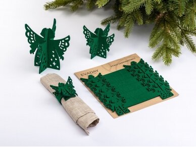 Kalėdiniai stalo papuošimai „Angelas“, žalia 2