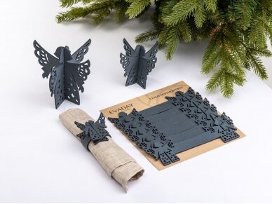 Kalėdiniai stalo papuošimai „Angelas“, pilka