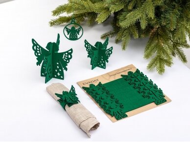 Kalėdiniai stalo papuošimai „Angelas“, žalia 3