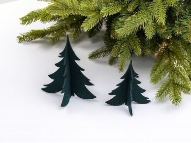 Kalėdiniai stalo papuošimai „Eglutė“ tamsiai žalia