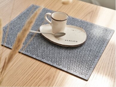 Felt placemat STELLE, rectangle shaped, gray colored 1