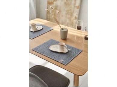 Felt placemat STELLE, rectangle shaped, gray colored 4