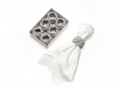 Napkins rings CORD, silver