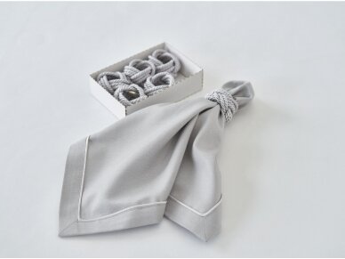 Napkins rings CORD, silver 6