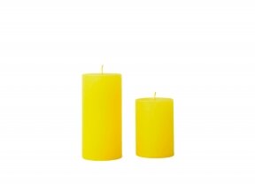 Žvakė geltona cilindro formos